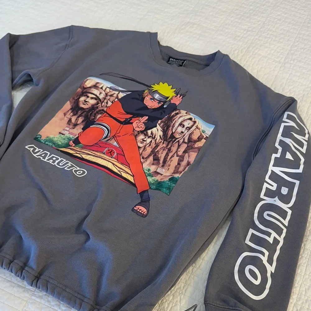Naruto Crewneck Sweatshirt Small Gray Anime - Picture 4 of 7